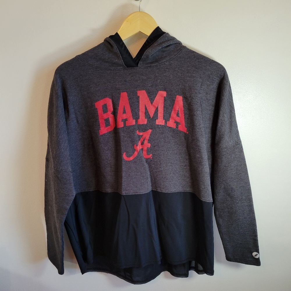 Womens BAMA Alabama Sweatshirt Sheer Bottom M